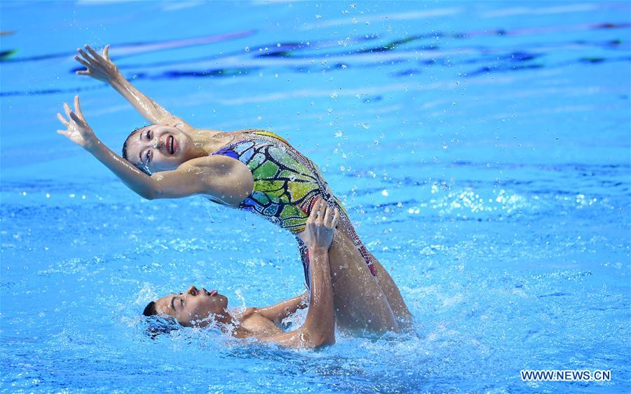 (SP)SOUTH KOREA-GWANGJU-FINA WORLD CHAMPIONSHIPS-ARTISTIC SWIMMING-MIXED DUET FREE