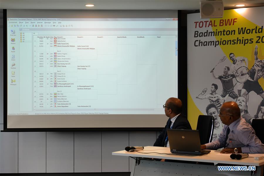 (SP)MALAYSIA-KUALA LUMPUR-BWF WORLD CHAMPIONSHIPS-DRAW