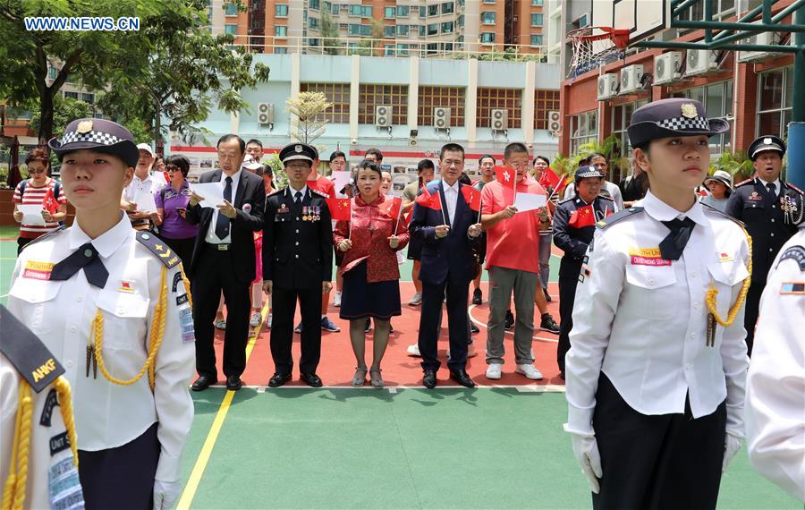 CHINA-HONG KONG-FLAG RAISING CEREMONY (CN)