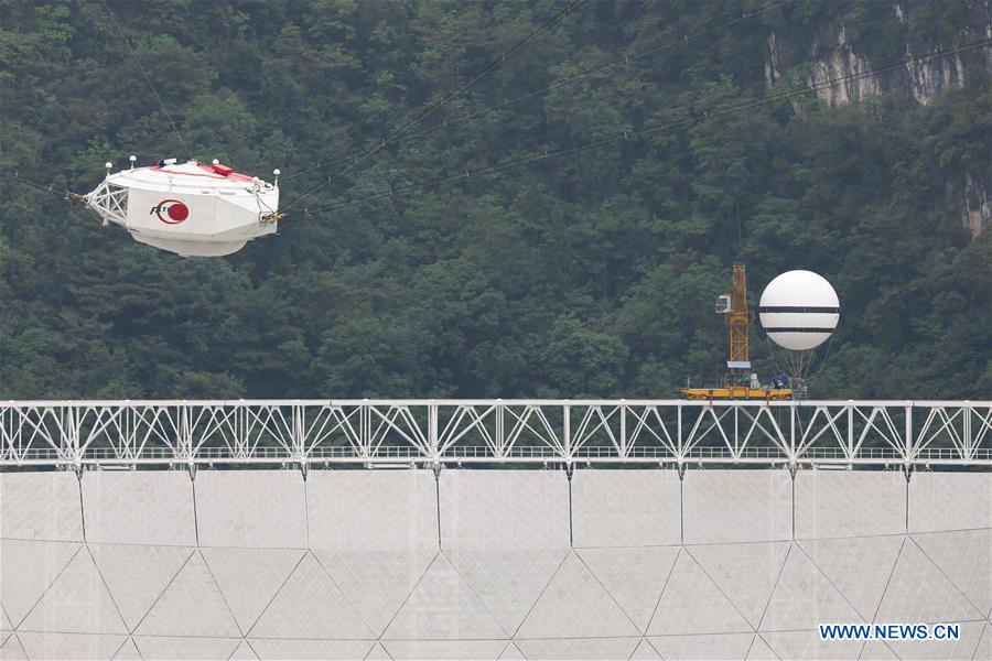 (SCI-TECH)CHINA-GUIZHOU-FAST TELESCOPE-MICROGRAVITY-MAINTENANCE (CN)