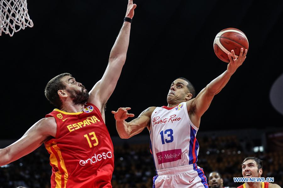 (SP)CHINA-GUANGZHOU-BASKETBALL-FIBA WORLD CUP-GROUP C-SPAIN VS PUERTO RICO