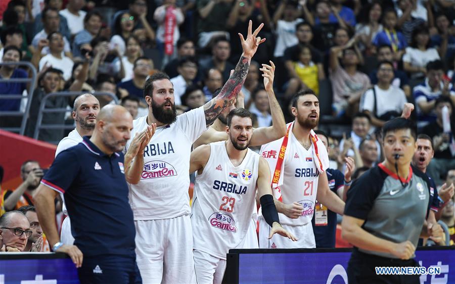 (SP)CHINA-DONGGUAN-BASKETBALL-FIBA WORLD CUP-CLASSIFICAITON GAMES 5-8-THE UNITED STATES VS SERBIA(CN)