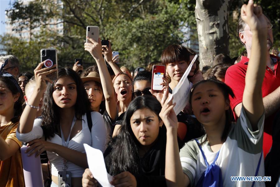 U.S.-NEW YORK-CLIMATE CHANGE-STRIKE