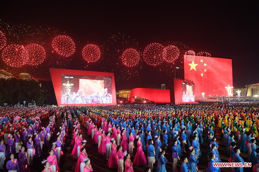 (PRC70Years)CHINA-BEIJING-NATIONAL DAY-CELEBRATIONS-EVENING GALA (CN)