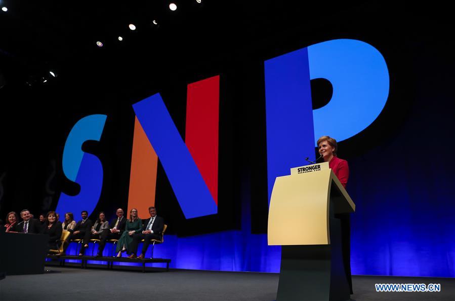 (PORTRAITS) BRITAIN-ABERDEEN-SNP-ANNUAL CONFERENCE 2019-NICOLA STURGEON