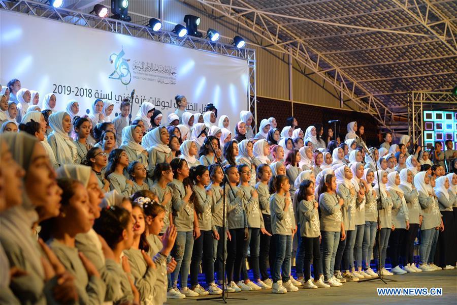 MIDEAST-GAZA-CHILDREN-MUSIC