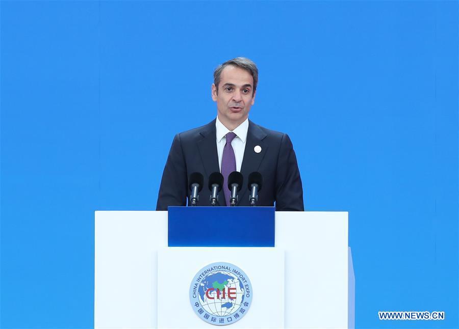 (CIIE)CHINA-SHANGHAI-CIIE-OPENING CEREMONY-GREEK PM (CN)