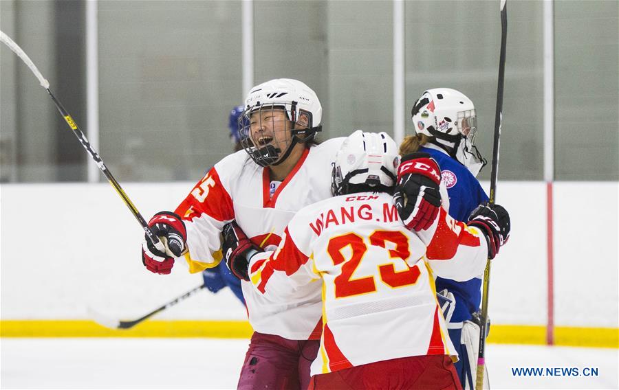 (SP)CANADA-TORONTO-HOCKEY-CHINESE WOMEN'S U18 TEAM-TRAINING MATCH