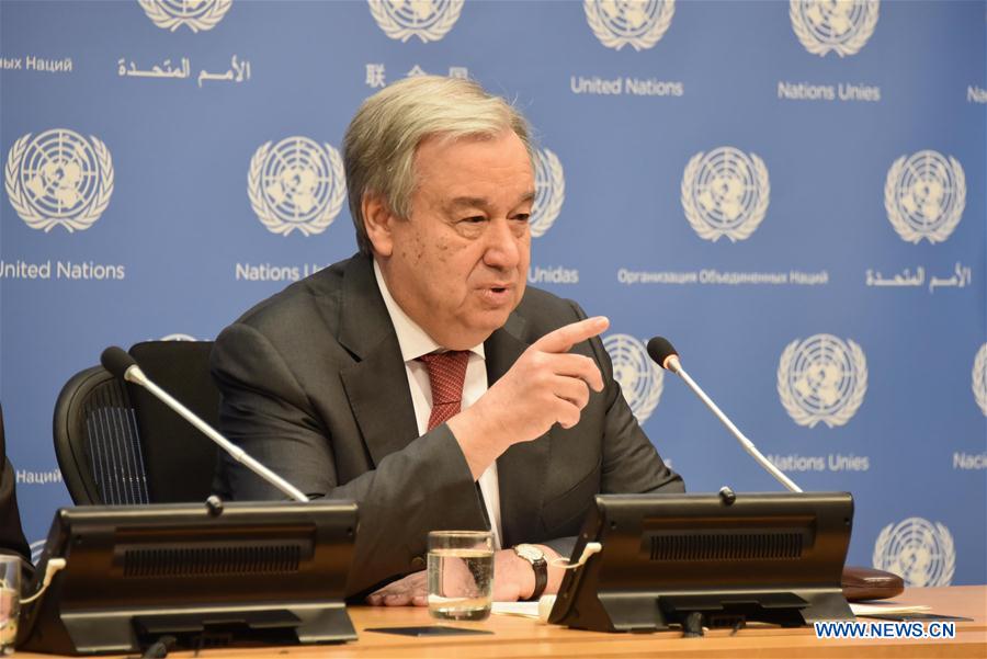 UN-GUTERRES-PRESS CONFERENCE-CORONAVIRUS