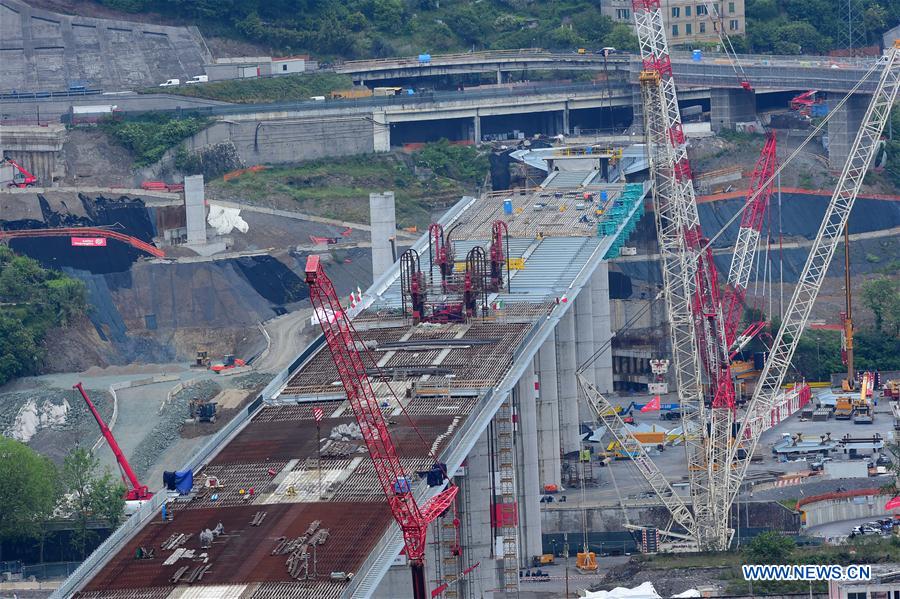 ITALY-GENOA-NEW BRIDGE-CONSTRUCTION