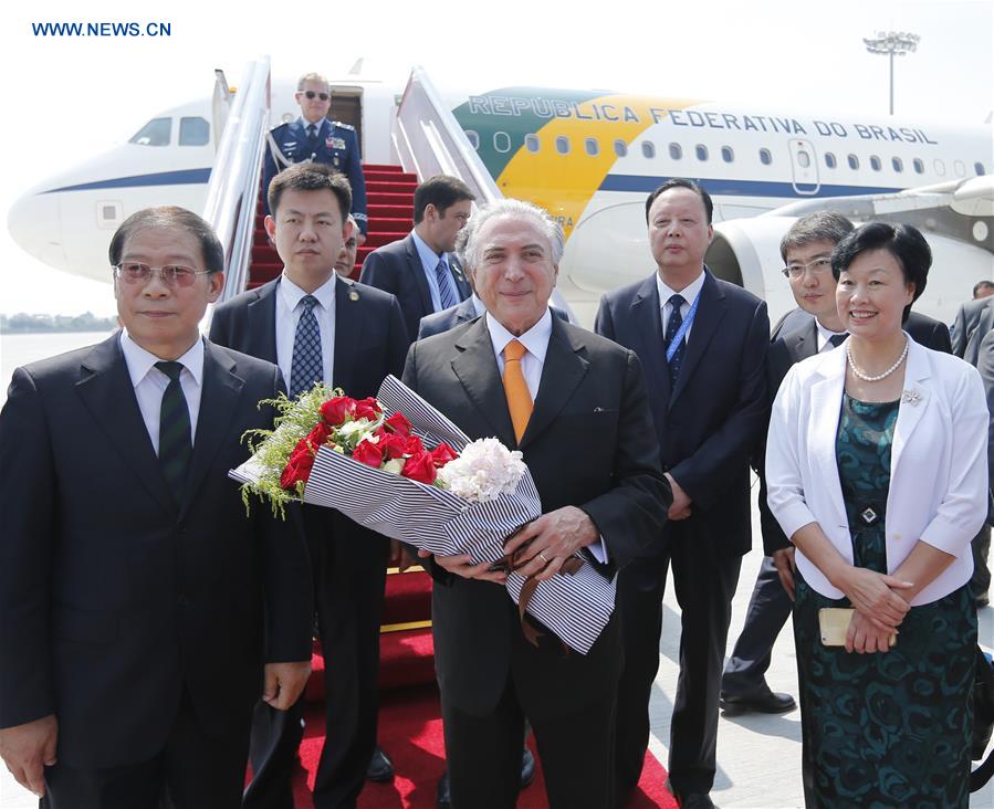 (G20 SUMMIT)CHINA-HANGZHOU-BRAZIL-PRESIDENT-ARRIVAL (CN)