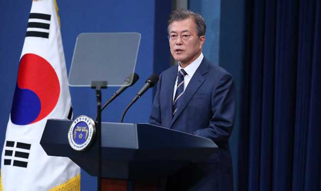 S. Korean president says both Kim, Trump wish success of DPRK-U.S. summit "wholeheartedly"