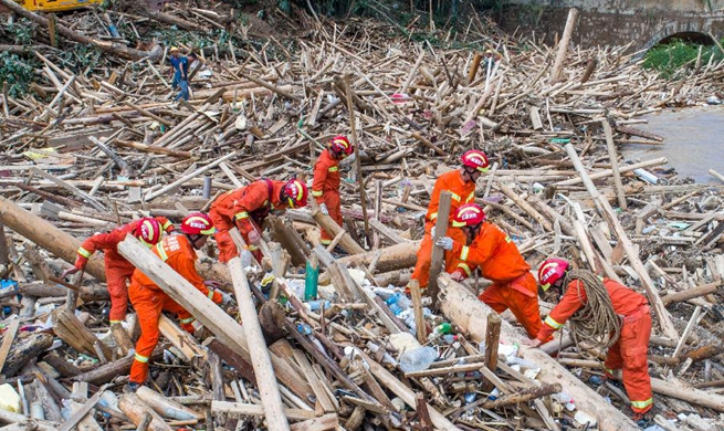 Communications, electricity, water supplies repaired in flood-hit Mengdong Township, SW China