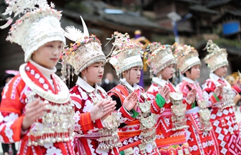 Miao people celebrate Spring Festival with lusheng performance in Guizhou